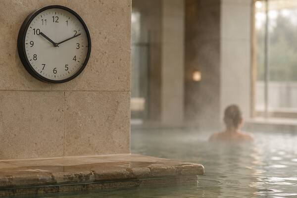 How many minutes in a thermal bath is too many?