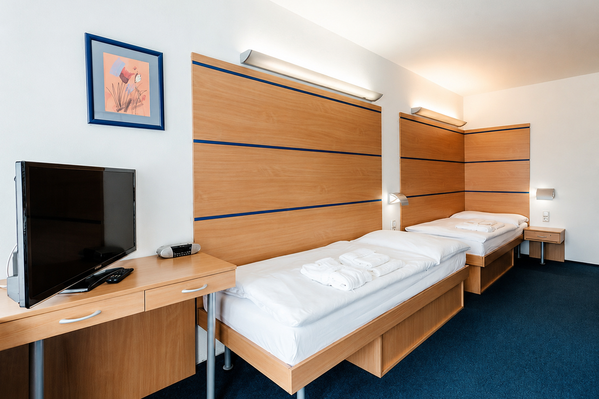 Basic twin beds
