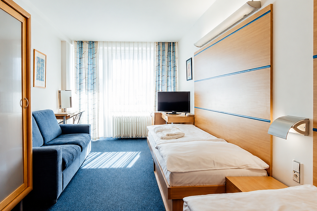 Basic twin beds